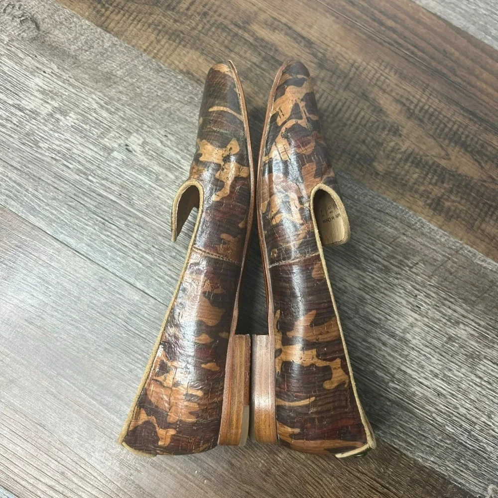 Australia Luxe Collective Camo‎ Loafers Flats Leather Brown Tan Slip On Shoes 6